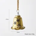 Antique gold Christmas bell with hollow snowflake design and dimensions 17x12cm - Snowflake Cutout (17x12cm) / Golden Bronze Snowflake Bell