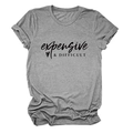 Detalle de camiseta gris de cuello redondo con estampado de texto y motivo de corazón - S / Fuente Negra / gris oscuro