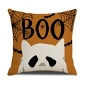 Halloween orange BOO cushion cover with spider web and ghost festive patterns - Ghost BOO Style (YMW21-4)