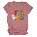 Close-up of inspirational typography and artistic graphics on pink women's t-shirt - Rose Gold (Pattern)