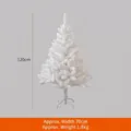 120cm deluxe white snowy Christmas tree with 70cm width and metal stand base - Small White Flocked Tree