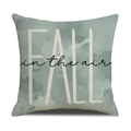 Square fall cushion cover in slate grey watercolor with FALL IN THE AIR typography - Fall in the air Style (YMF43-3) / 45*45cm (Cover Only)