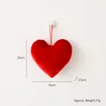 Rode pluche hart hanger voor Valentijn, 15x15cm zacht pluche ornament voor feestelijke decoratie - Mini Hart
