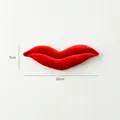Red velvet lip pillow decoration for Valentine party, measuring 22cm by 7cm and weighing 14g - Lip C-Style / 20cm