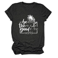 Détail de l'imprimé floral et du texte de motivation sur un t-shirt en coton gris foncé - Gris Chiné (Police Blanche)