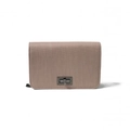 Pink minimalist crossbody bag with metal twist lock and textured finish in variant view - Pink