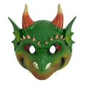 Halloween Drachenmaske für Kinder mit realistischer Schuppenstruktur und Farbakzenten - Gelbgrün (WJDB201458C)