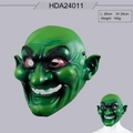 Green goblin monster mask with pointed ears and wrinkles for Halloween party cosplay - Witch Monster Mask (HDA24011)