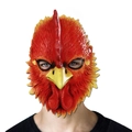 Realistic rooster animal mask with red comb and yellow beak for carnival cosplay party - One Size / Rooster Mask (ENE18002)