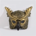 Eulen-Maskerade-Maske in Gold und Schwarz mit detaillierten Federstrukturen für Cosplay - Einheitsgröße / Gold