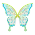 Colorful Easter butterfly wings with green blue and pink gradient for cosplay party - Adult Style (UGA23046) / Green