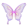 Colorful Easter butterfly wings for cosplay, gradient purple and pink mesh fabric props - Adult Style (UGA23045) / Purple