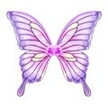 Bunte lila und gelbe Schmetterlingsflügel Kostüm für Kinder zur Osterparty - Lila Schmetterlingsflügel (UGA23045A)