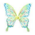 Bunte Oster-Schmetterlingsflügel für Kinder mit grünen Verläufen und Blumenmitte - Grüne Schmetterlingsflügel (UGA23046A)