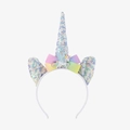 Serre-tête licorne pour enfants avec paillettes arc-en-ciel et nœud scintillant - Bandeau Licorne (EAL24024)