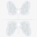 Ailes de papillon blanches scintillantes avec paillettes et peluche pour enfants - Ailes d'Ange (EGB24297)