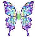Electric butterfly wings for girls cosplay with vibrant gradient purple and blue patterns - Purple Electric Butterfly Wings Uga23031 / One Size