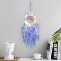 Acchiappasogni Albero della Vita blu con luci LED e piume colorate sfumate - Prodotto Finito Albero dell'Oceano (Con Luce LED)