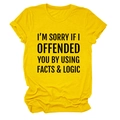 Detail of soft yellow cotton T-shirt featuring bold black typography slogan print - Yellow (Black Font)