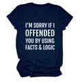 Detail of rolled sleeves and white slogan print on navy blue cotton t-shirt fabric - Navy Blue (White Font)