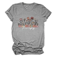 Detail of Occupational Therapy grey heather t-shirt with floral graphic and crew neckline - S / Deep Heather Grey