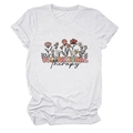 Détail du t-shirt blanc Occupational Therapy avec imprimé floral coloré et tissu en coton doux - S / Blanc