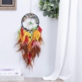 Acchiappasogni boho con albero della vita e piume colorate per decorazioni murali casa - Colorato