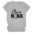 Close-up of rolled sleeves and texture on light gray crew neck cotton t-shirt - Light Gray (Black Font)