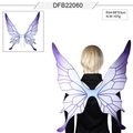 Purple gradient butterfly fairy wings for adult Halloween costume parties 68x53cm - Butterfly Wings (DFB22060) / Purple
