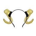 Gouden ramshoorns hoofdband voor Halloween-feestjes en cosplay kostuumaccessoires - Eén maat / Citroengeel Schapenhoorn Hoofdband (HAB22135A)