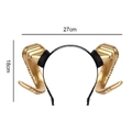 Gouden ramshoorn hoofdband voor Halloween cosplay, afmetingen 27cm breed bij 18cm - Eén maat / Gouden Schapenhoorn Hoofdband (HAB22135)