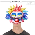 Colorful Halloween clown mask with blue star eyes and 3D hair for cosplay party - Sapphire Blue