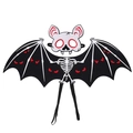 Set maschera da pipistrello scheletro e ali nere per costume da festa per bambini - Set Pipistrello (WHYZ21298)