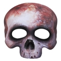 Realistische Skelettmaske mit Blutflecken und Knochenstruktur für Halloween Partys - Einheitsgröße / Schädel-Stil (HD14090)