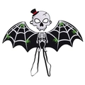 Set Halloween per bambini con maschera a teschio e ali di pipistrello con ragni verdi - Set Scheletro (WHYZ21300)
