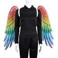 Regenbogen-Flügel Requisiten mit elastischen Trägern für Mardi Gras Festival Kostüme - Einheitsgröße / Regenbogen Engelsflügel