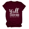 Close-up of maroon cotton t-shirt fabric texture and white printed typography on chest - Wine Red (White Font)