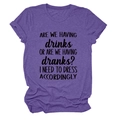 Detail of purple heather texture and black printed quote on women's crewneck t-shirt - Purple (Black Font)