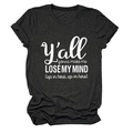Detailed texture of charcoal heather cotton fabric on a round neck t-shirt with white print - Heather Gray (White Font)