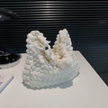 Borsa a tracolla bianca con trama a bolle, coulisse e superficie a pieghe elegante - Bianco