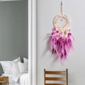 Acchiappasogni con piume rosa e viola e luci a LED per decorazione della camera - Con Luce / Rosa