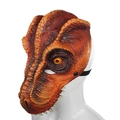 Realistic orange dinosaur T-Rex mask for Halloween cosplay party with elastic head strap - Coffee New T-Rex Style (WHDB21733B)
