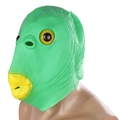 Divertente maschera in lattice a testa di pesce verde con occhi gialli per cosplay - Maschera Testa Di Pesce Verde Chiaro / Verde Pallido