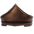 Diadème médiéval de Viking en bronze pour cosplay avec design en V et surpiqûres - Bandeau Couronne (PGDQ19011V1)
