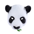 Lustige Panda-Latexmaske mit grünem Bambusblatt für Halloween-Party und Cosplay-Kostüme - Einheitsgröße / Großer Panda (Mit Bambusblatt) (HNA17013)