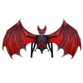 Halloween vampire bat wings costume with realistic red and black textures for adults and kids - Adult Red Bat Wings