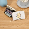 Porte-cartes ours de dessin animé crème avec plusieurs fentes et fermeture éclair - Ours Jaune