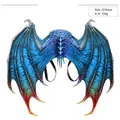 Blue fantasy dragon wings costume for kids party cosplay with elastic straps 70x82cm - One Size / New Blue Dragon Wings (WDDWH201361)