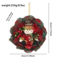 Dettagli della ghirlanda natalizia pupazzo di neve con dimensioni 35x45cm e peso 254g - L2-2 Statuetta Fiore Decorazione da Parete Stile Pupazzo di Neve