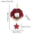 Detailed size specifications for snowman Christmas hanging decor with star ornament - Snowman